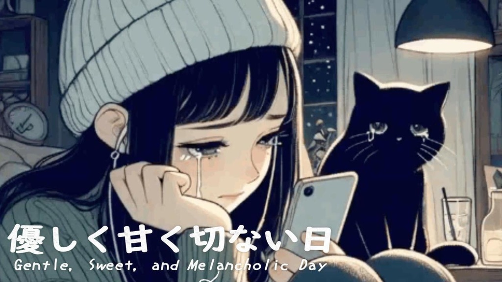 フリーBGM 「優しく甘く切ない日（Gentle, Sweet, and Melancholic Day）」/lofi anime/music/free/かわいい/kawaii/cute/作業勉強用
