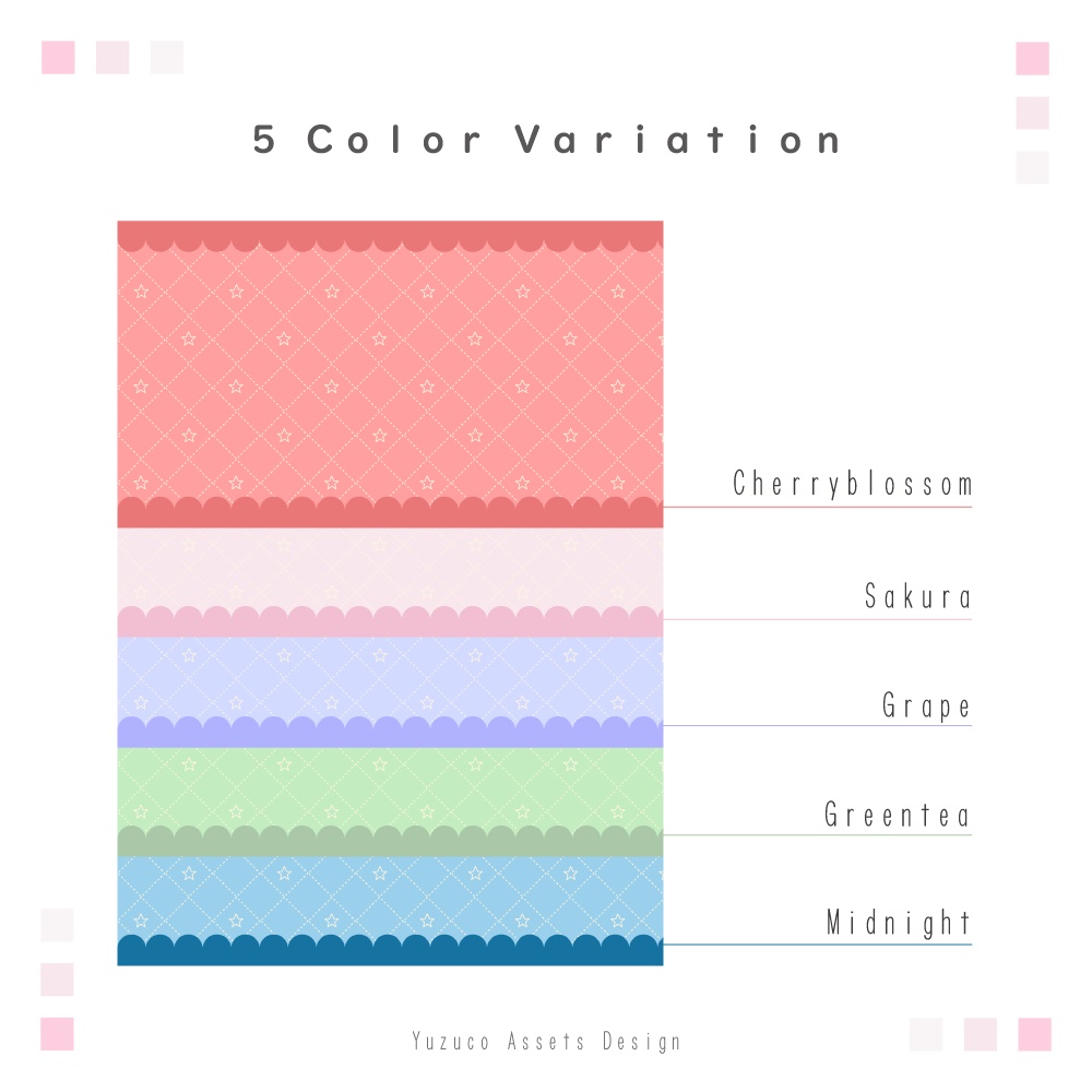 【ステッチ柄】シンプル背景素材【5色】