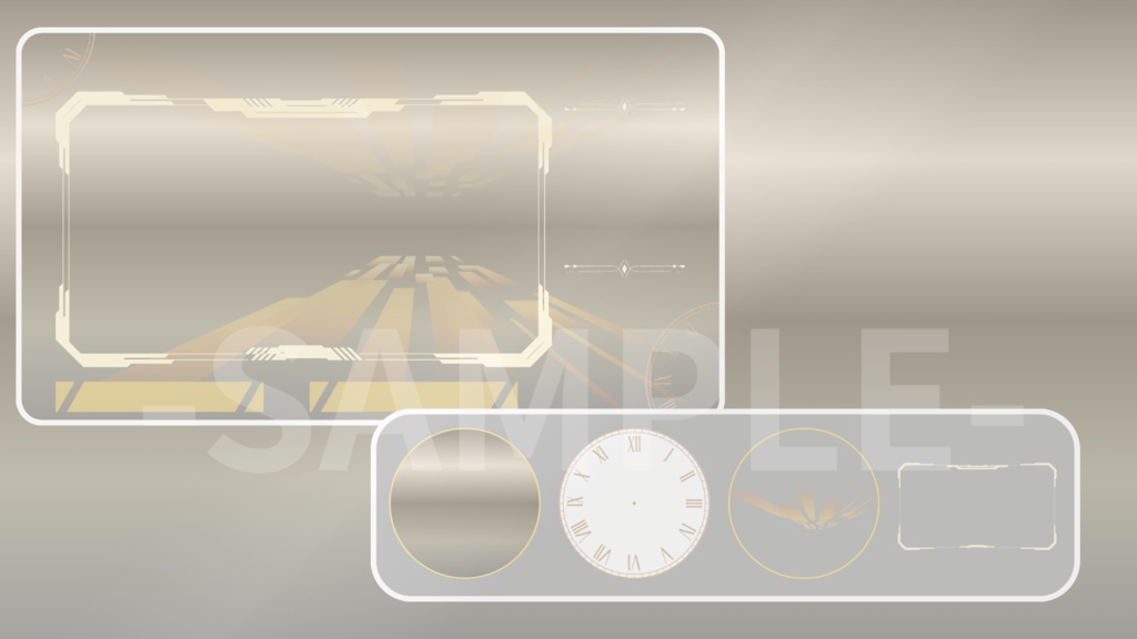 VTuber用 配信画面セット サイバー系オーバーレイ