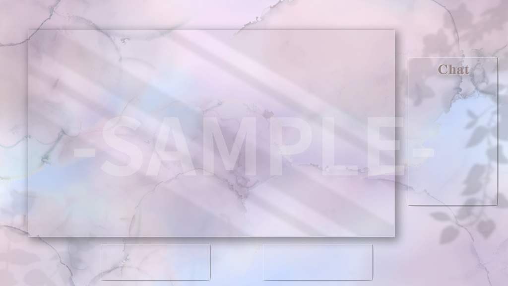 【VTuber配信画面】きれいめ背景|水色×ピンク(雑談・ゲーム)