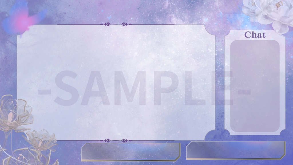 【星空グラデ配信画面】ネイビー(落ち着き・幻想・雑談向け)