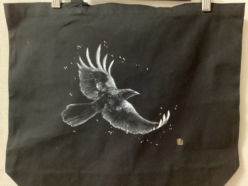 カラス　トートバッグ　