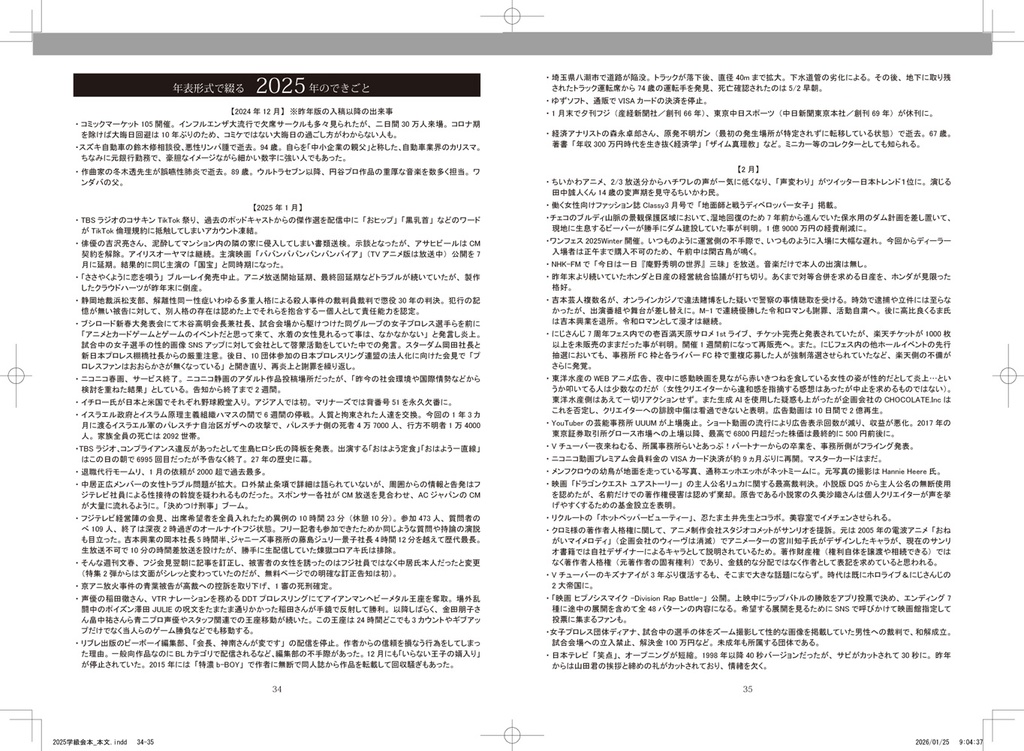 同人・コスプレ学級会 傾向と対策2025