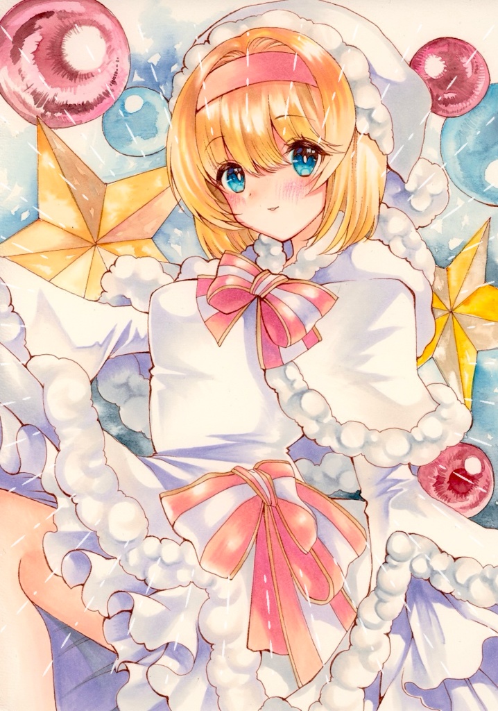 アリス・マーガトロイド＊B5＊東方Project＊クリスマス＊手描きイラスト