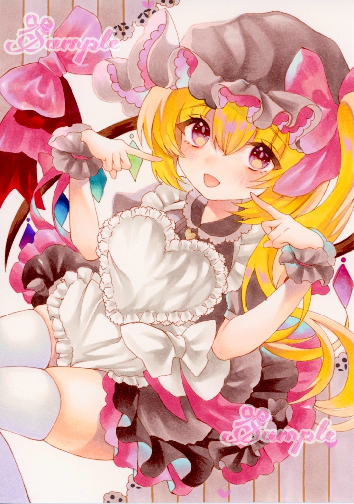 フランドール・スカーレット＊東方Project＊手描きイラスト＊A5