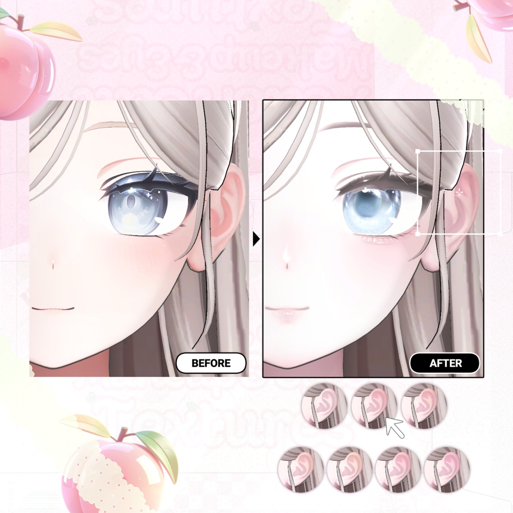 【 Shinano 】 ⋆。˚ Peach Salt Makeup & Eyes ⋆。˚