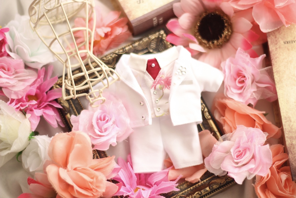 ❁⃘*.゚ふわふわ夏ワンピ&ホワイトスーツ❁⃘*.゚