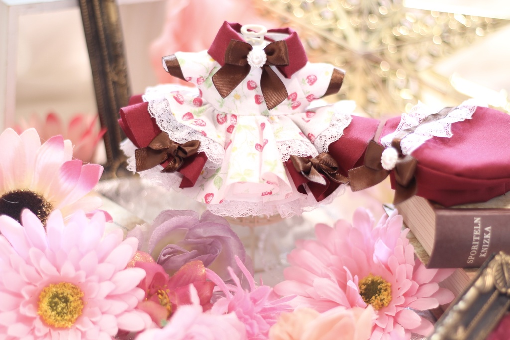 ❁⃘*.゚いちご柄ふわふわ春ワンピ.❁⃘*.゚