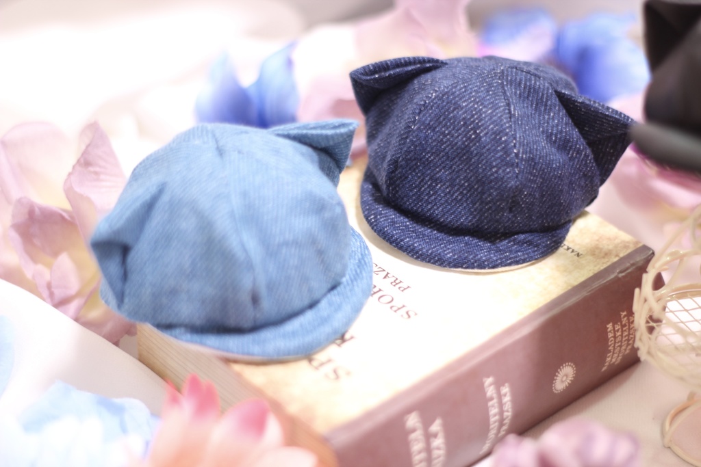 ❁⃘*.゚お出掛けキャスケット レザー&デニムver.❁⃘*.゚