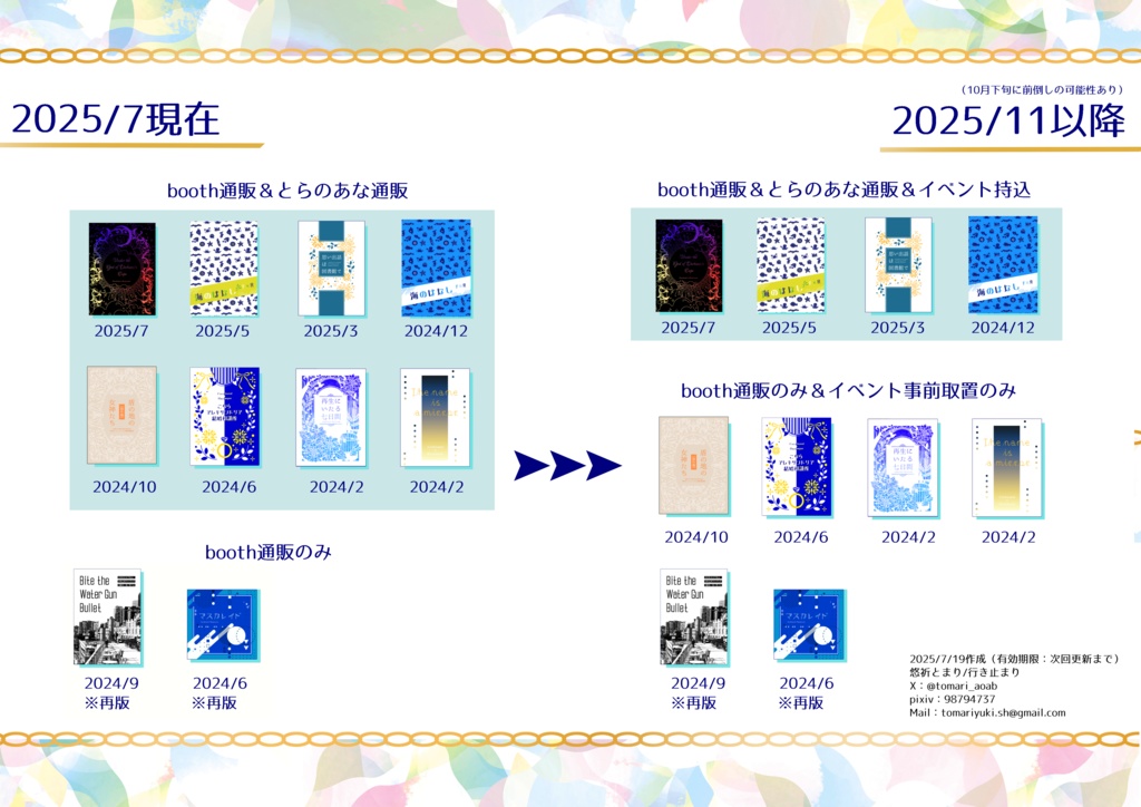 イベント無配・在庫について【案内のみ】7/19更新