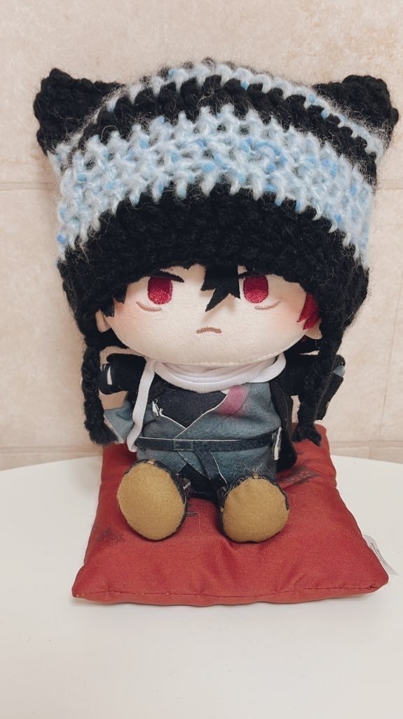 20cmぬい　猫耳ニット帽