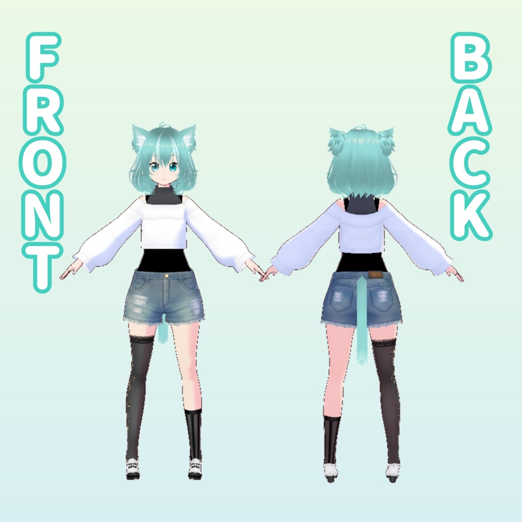 【オリジナル3Dモデル】マリ(VRChat・Cluster対応)UnityPackage・VRM・VRoidデータ