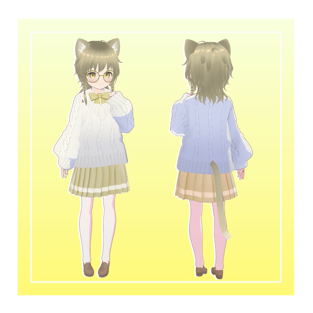 オリジナル3Dモデル『たま』(VRChat・Cluster対応)