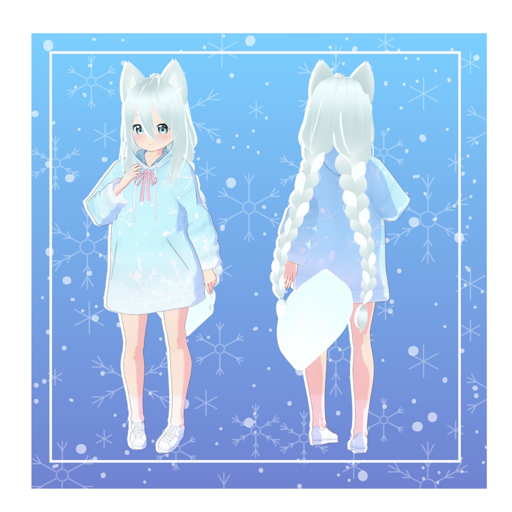 オリジナル3Dモデル『ゆき』(VRChat・Cluster対応)