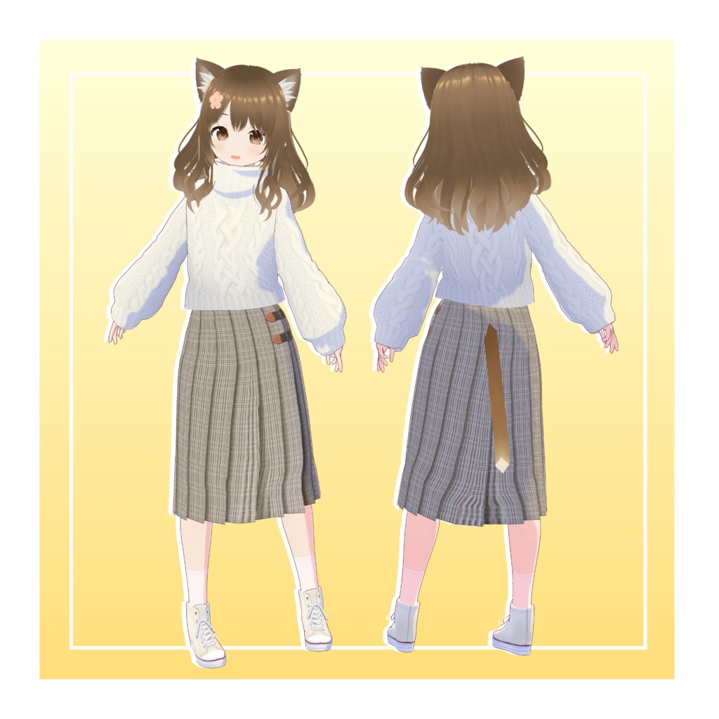 オリジナル3Dモデル『ハル』(VRChat・Cluster対応)