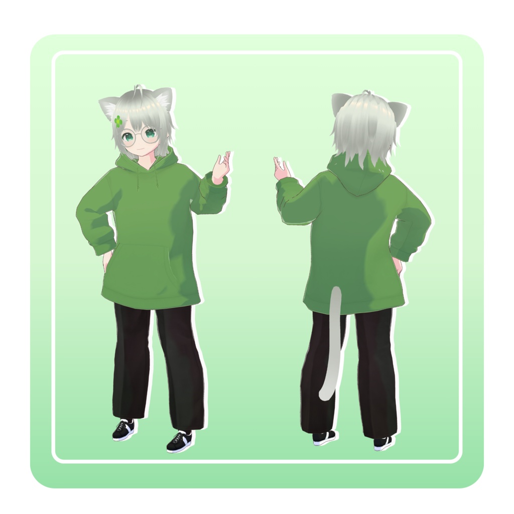 オリジナル3Dモデル『みどり』(VRChat・Cluster対応)