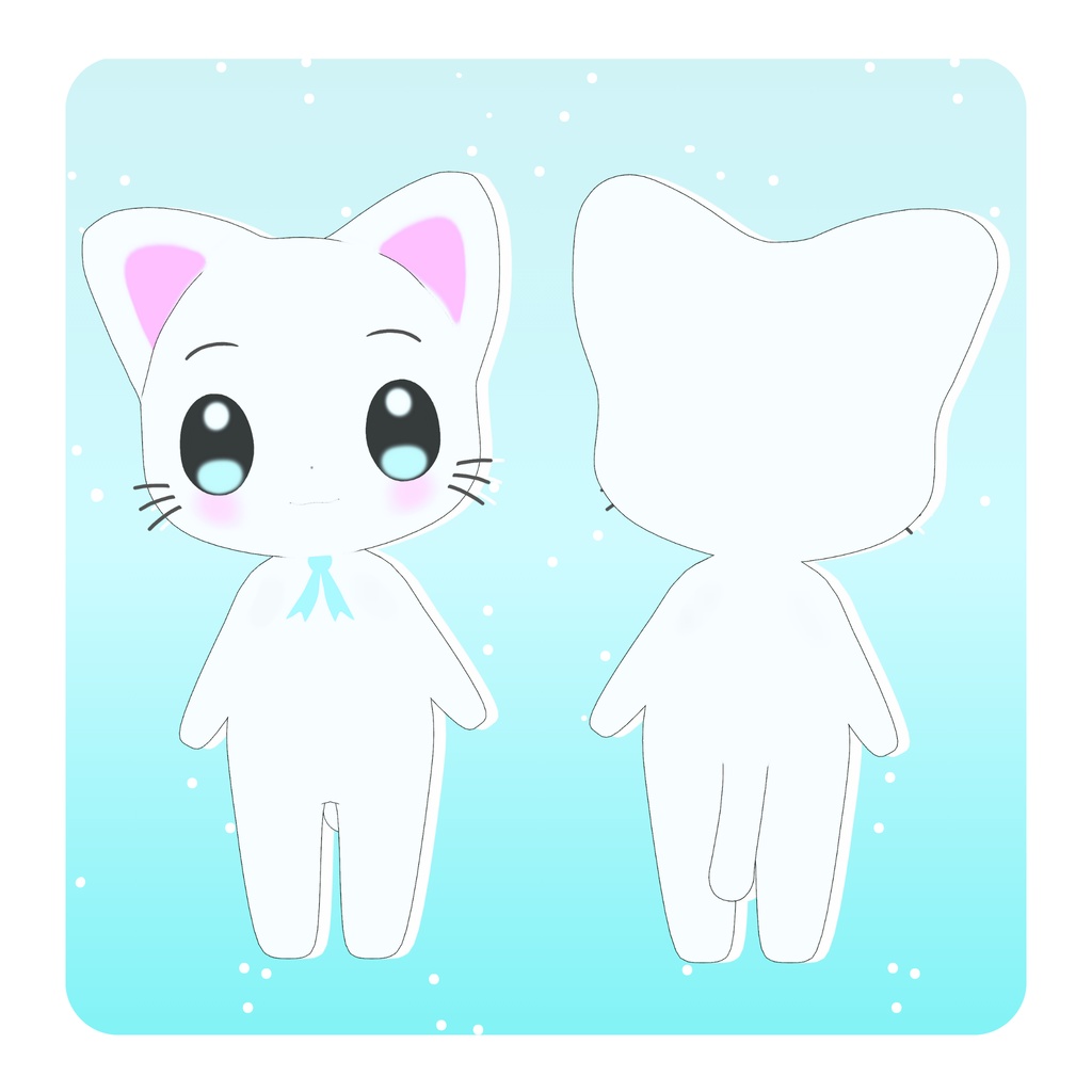 オリジナル3Dモデル『もちねこのもち』(VRChat・Cluster対応)