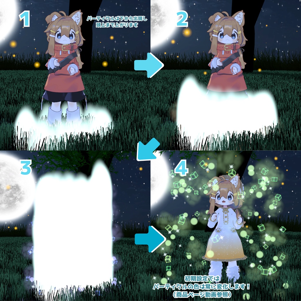 【MA対応】変身パーティクルギミック(VRChat想定)