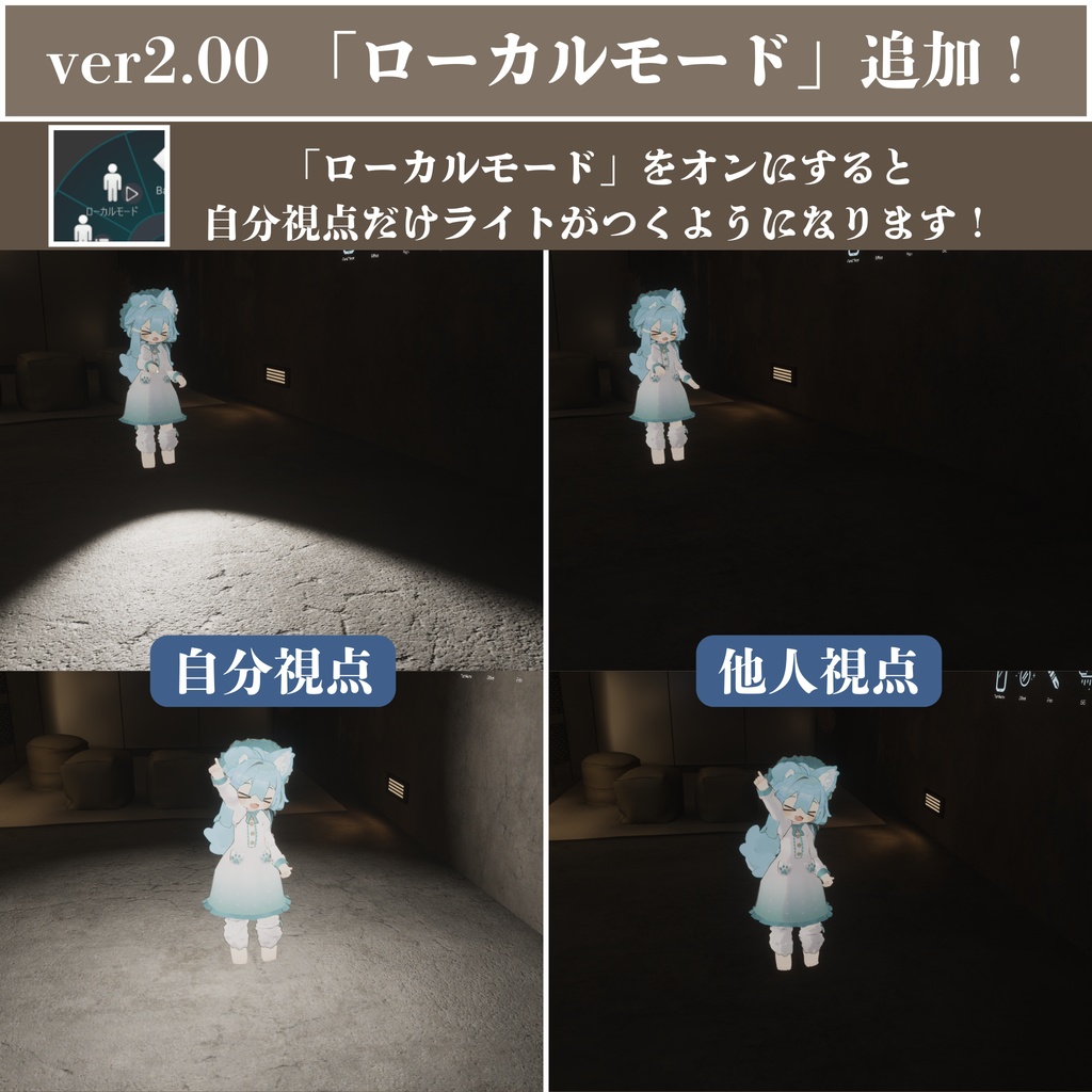 【MA対応】多機能フィンガーライト (VRChat想定)