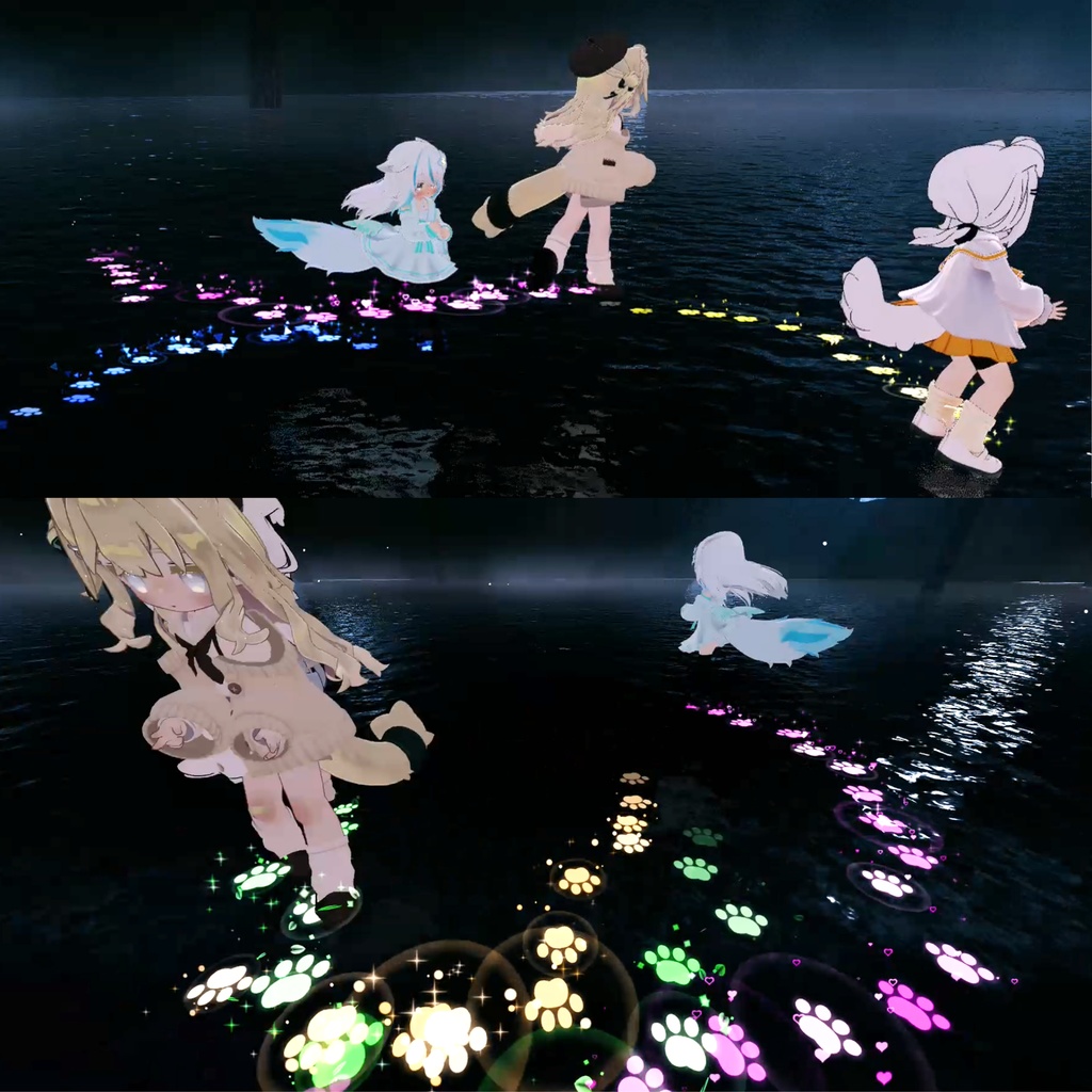 【MA対応】キラキラ肉球足跡パーティクル🐾✨(6種入り!)