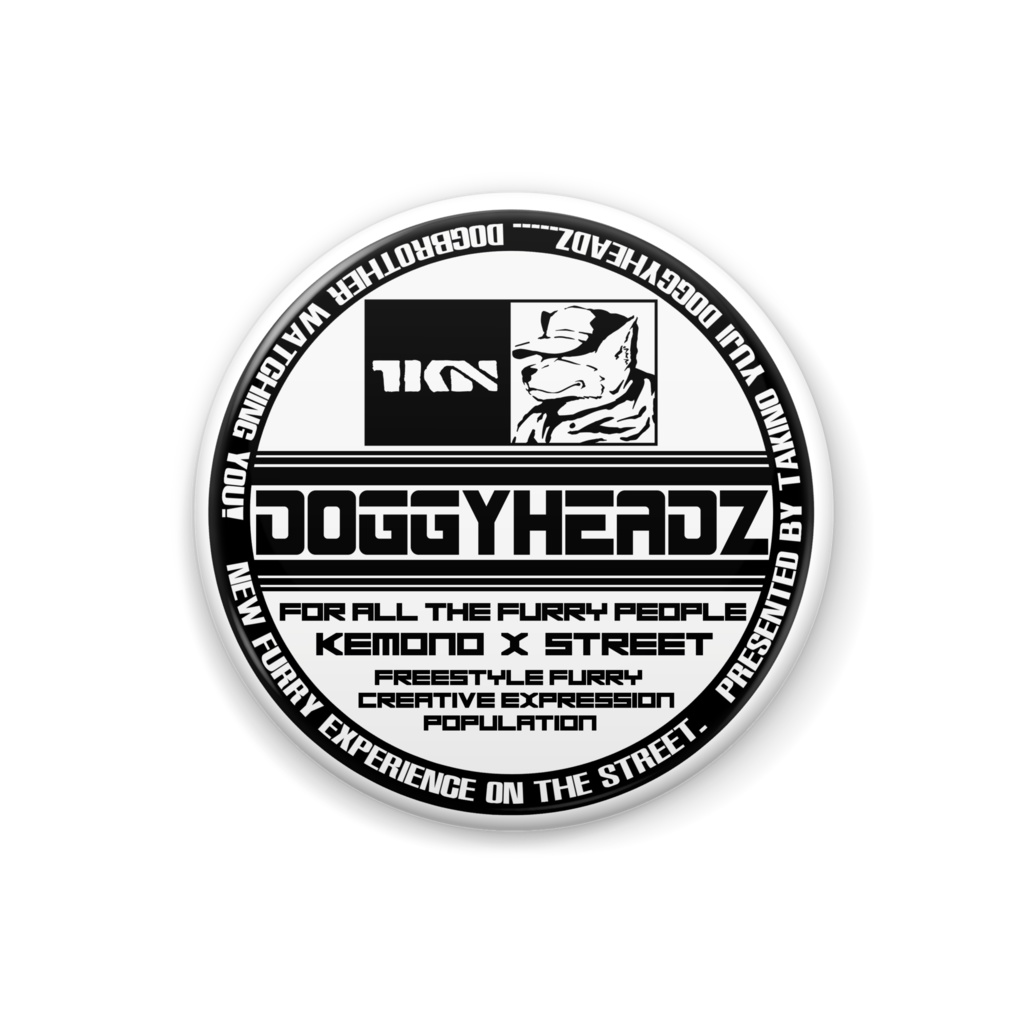 DOGGYHEADZ 缶バッジ 32mm