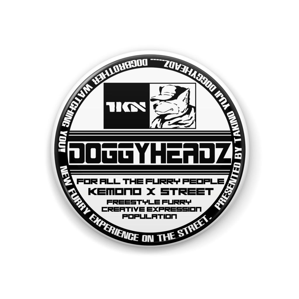 DOGGYHEADZ 缶バッジ　44mm