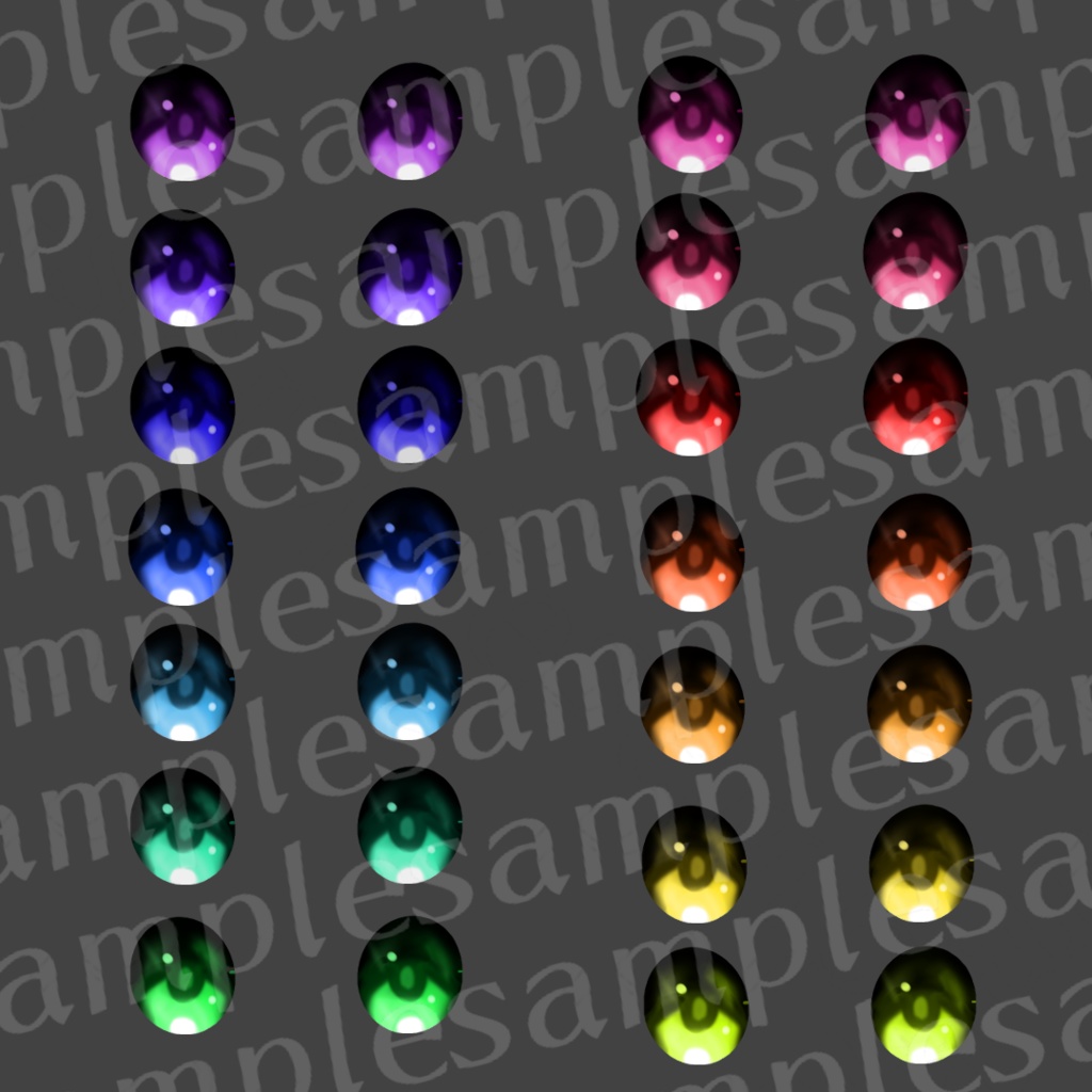 【VRoid用テクスチャ】お手軽お目目テクスチャセット 瞳・ハイライト・アイライン・白目4種類セット