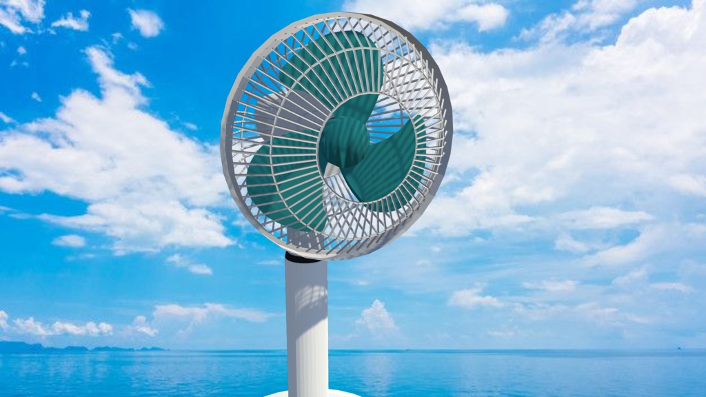 Free fan 3D model (無料扇風機3Dモデル)