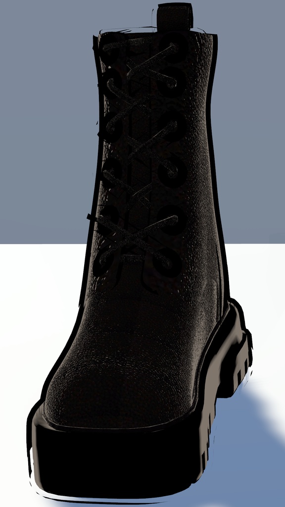 Black leather boots(가죽 부츠)