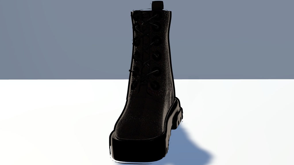 Black leather boots(가죽 부츠)