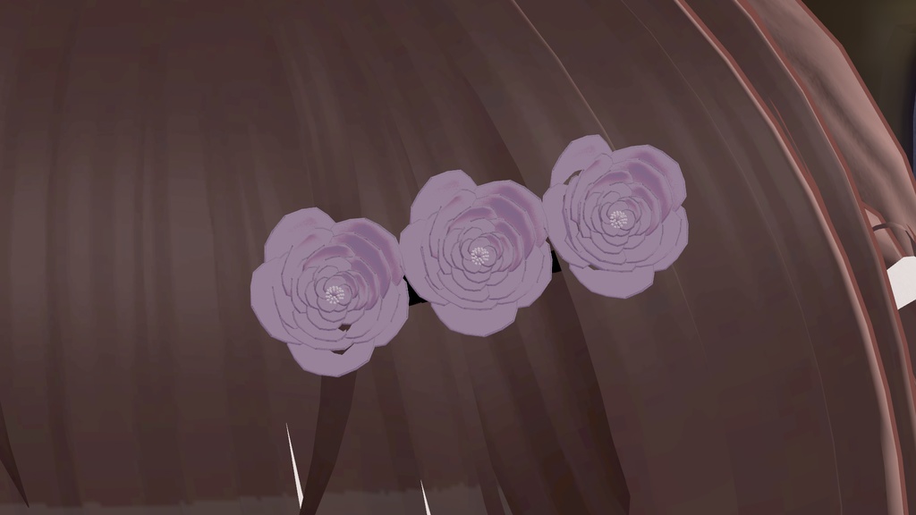 보라색 꽃 머리핀