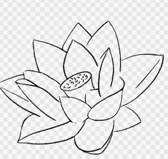 【メディバン素材】蓮の花ペン