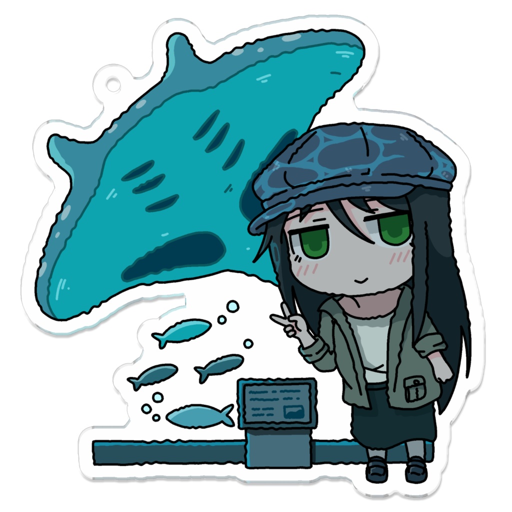 アクリルキーホルダー まくら(水族館)