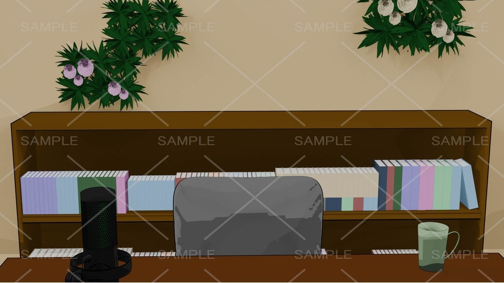 イラスト風シンプル配信部屋