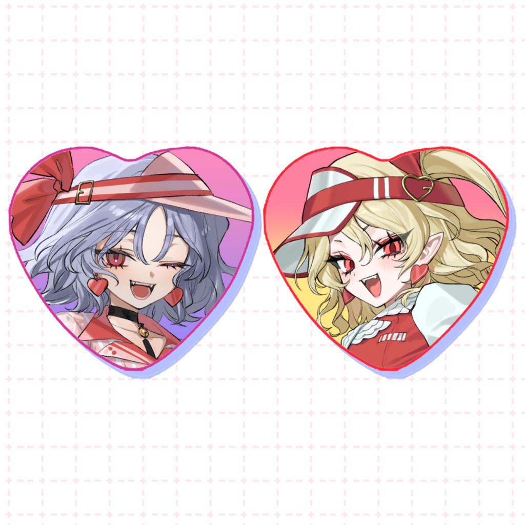 レミフラハート缶バッジ