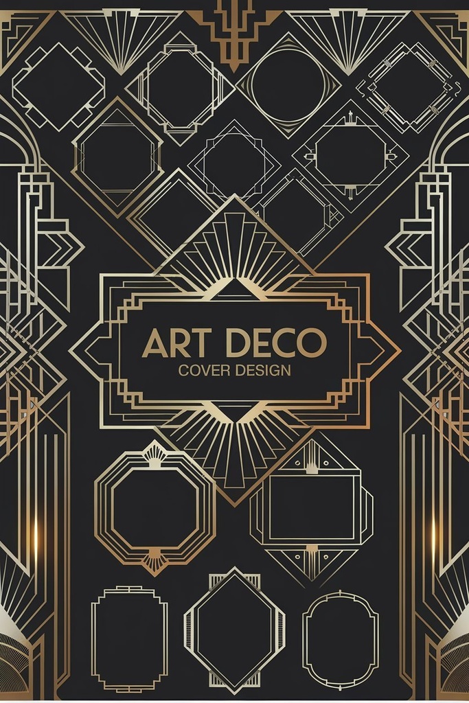 24 Art Deco Geometric Frames | PNG, EPS, AI | Perfect for Invitations, Posters & More