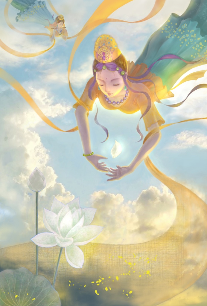 ポストカード用画像「天空の華」２