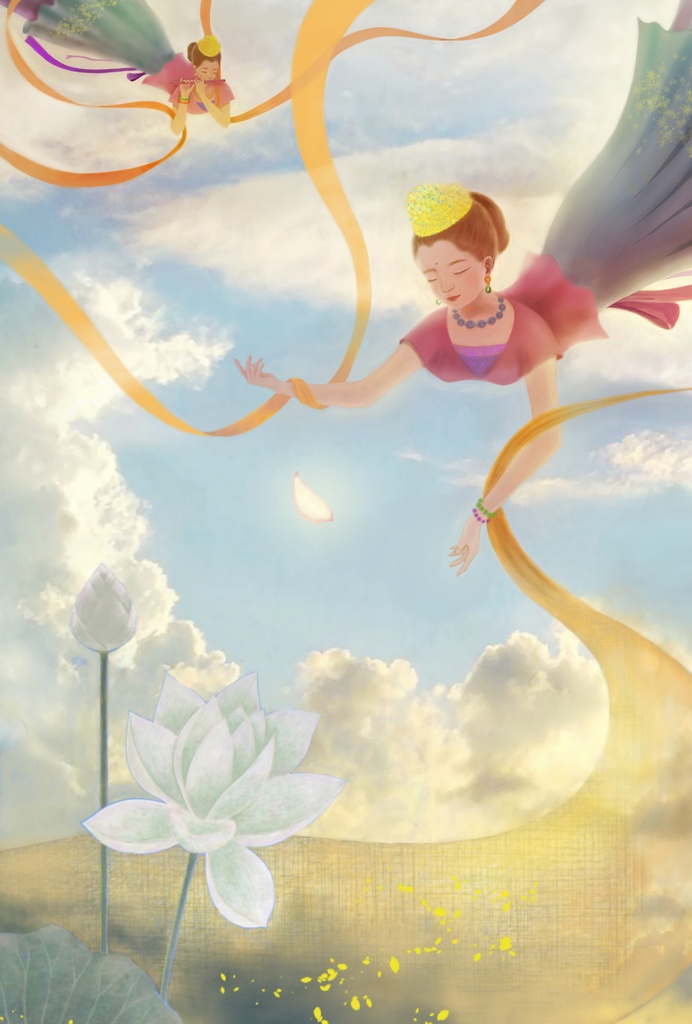 ポストカード用画像「天空の華」1