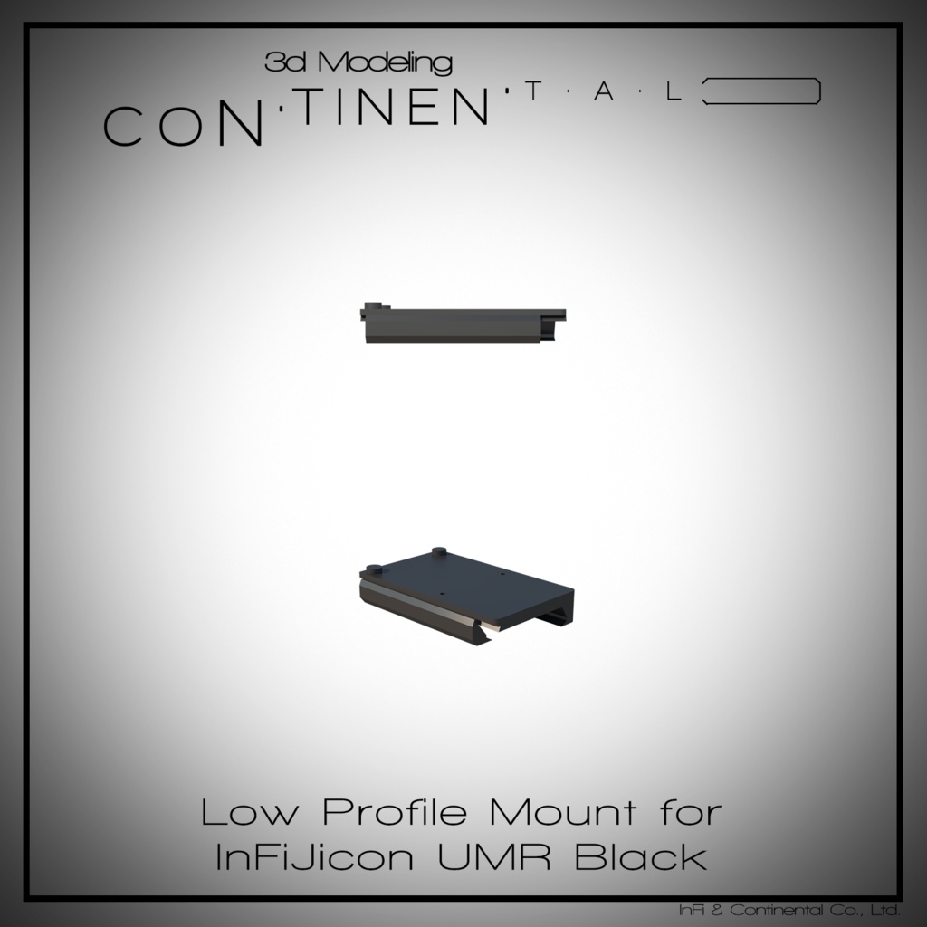 InFiJicon UMR(Upgraded Mini Reflex Sight) Black & Mount