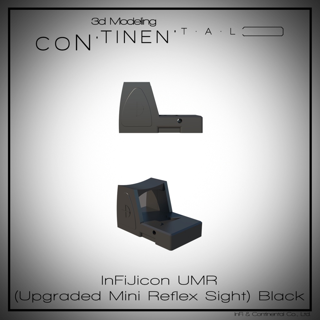 InFiJicon UMR(Upgraded Mini Reflex Sight) Black & Mount