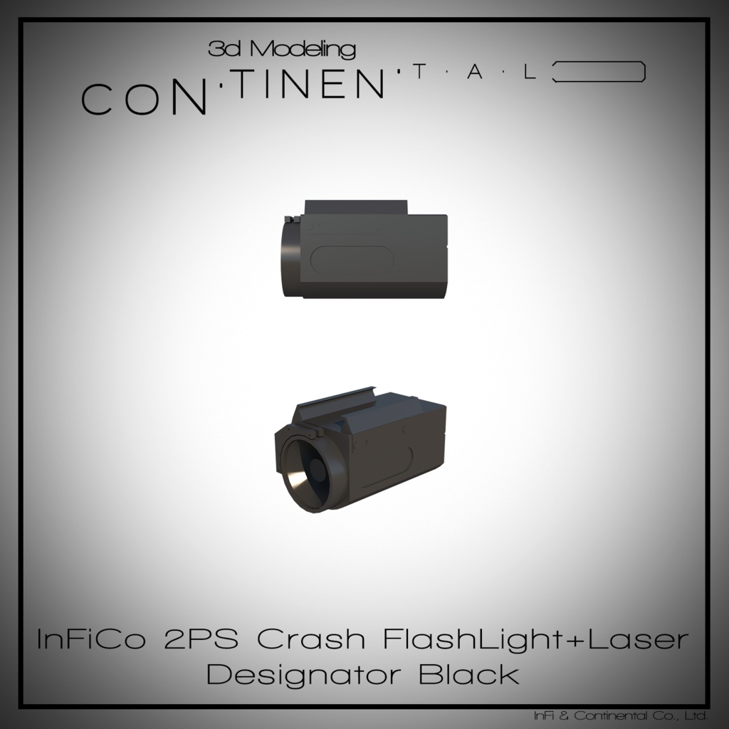 InFiCo 2PS Crash FlashLight + Laser Designator