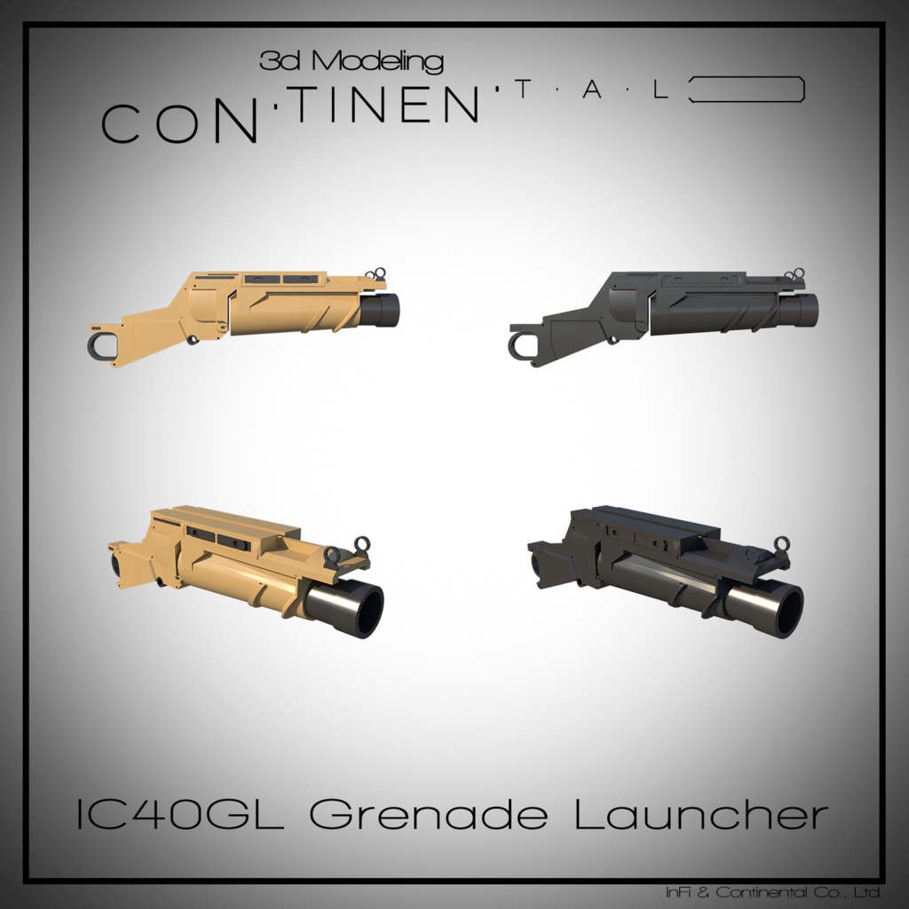 IC40GL Grenade Launcher Black / TAN