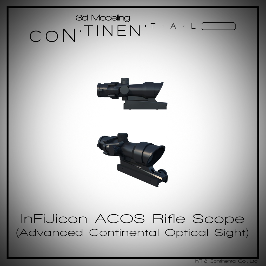InFiJicon ACOS Rifle Scope(Advanced Continental Optical Sight) Black