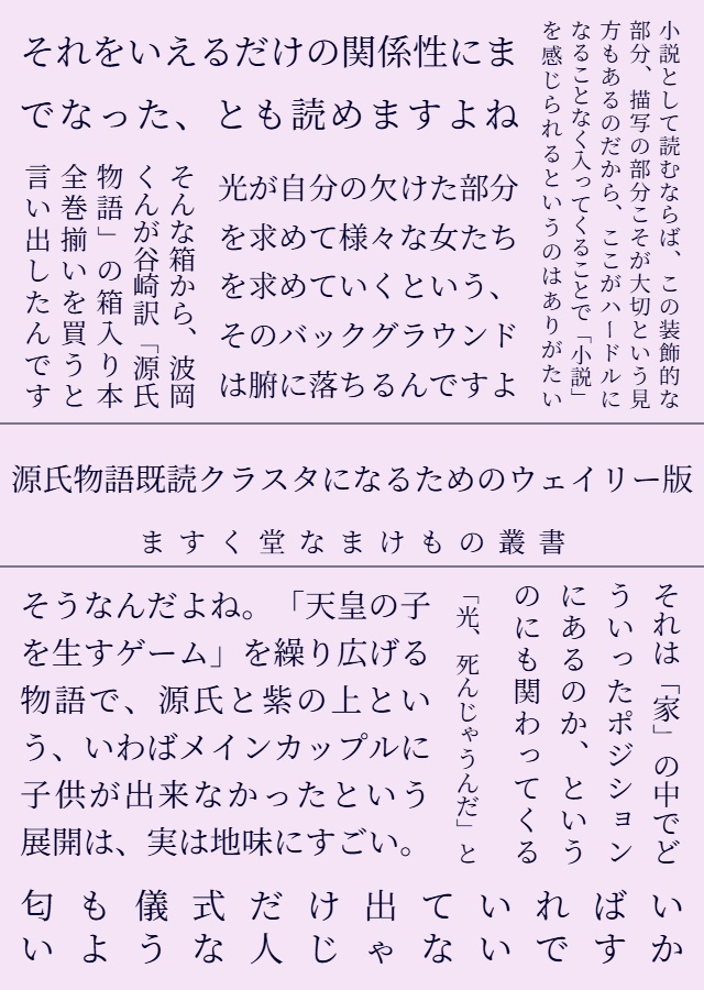 源氏物語既読クラスタになるためのウェイリー版