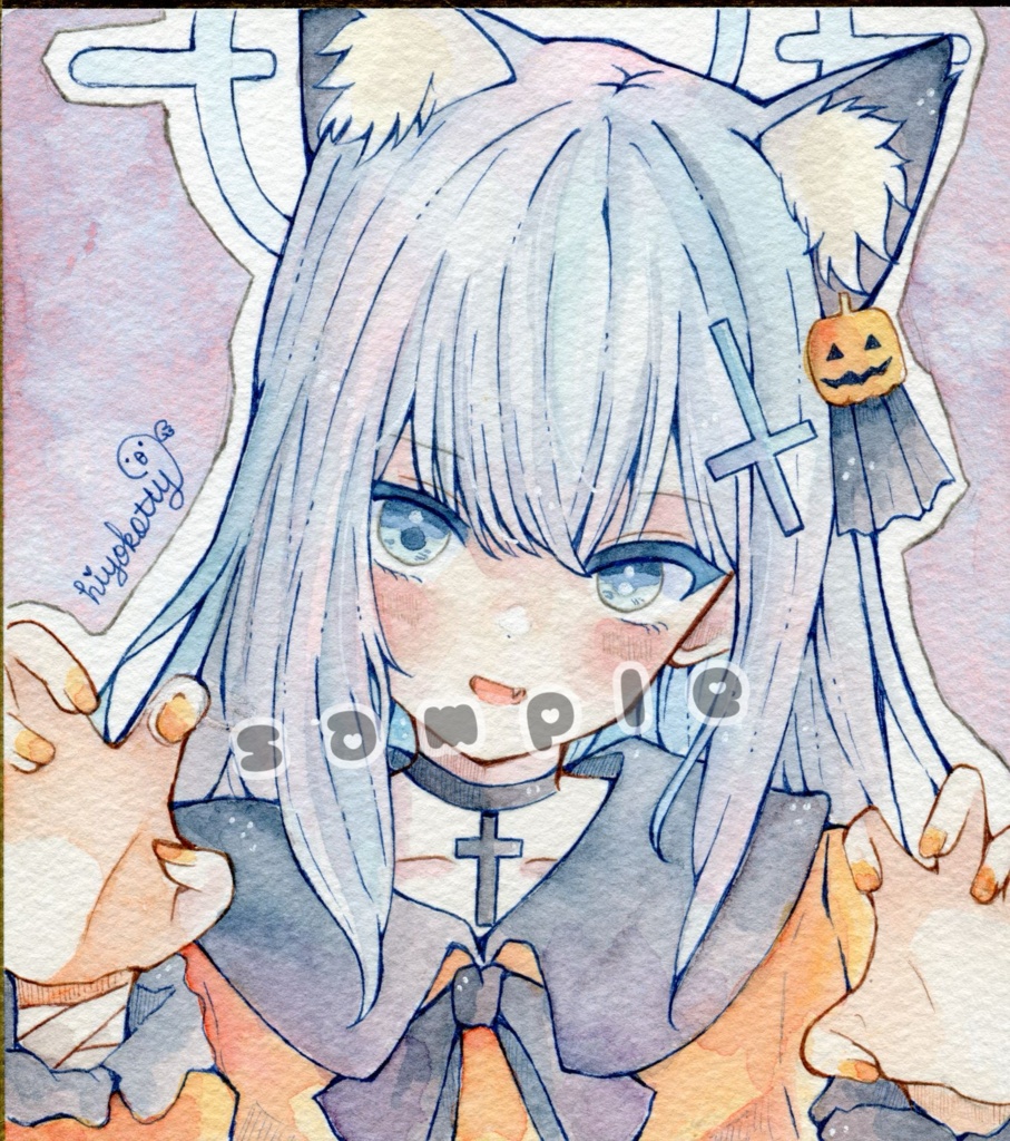 【原画色紙】ブルーアーカイブ 砂狼シロコ