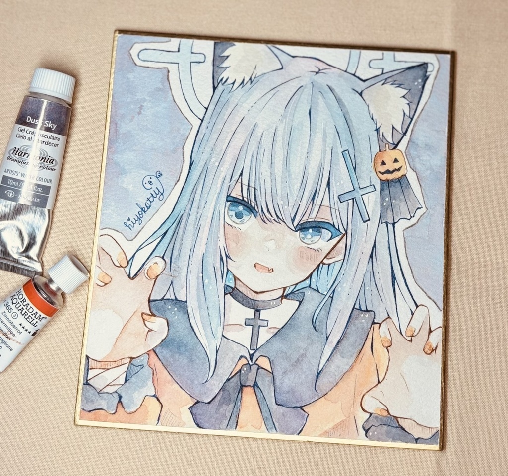 【原画色紙】ブルーアーカイブ　砂狼シロコ