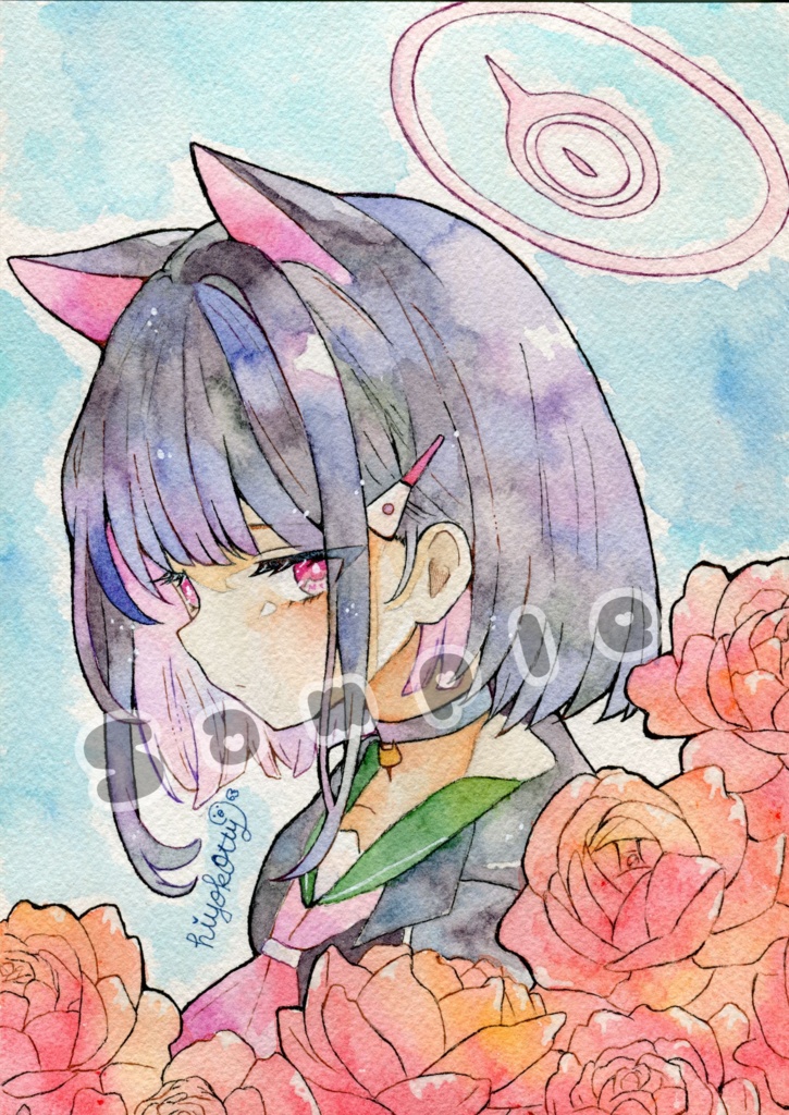 【原画A5サイズ】ブルーアーカイブ 杏山カズサ