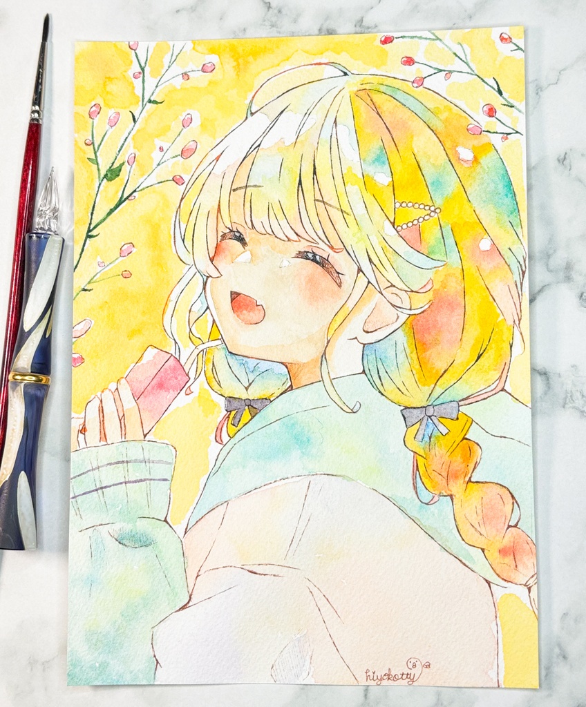 【原画A5サイズ】学園アイドルマスター 藤田ことね
