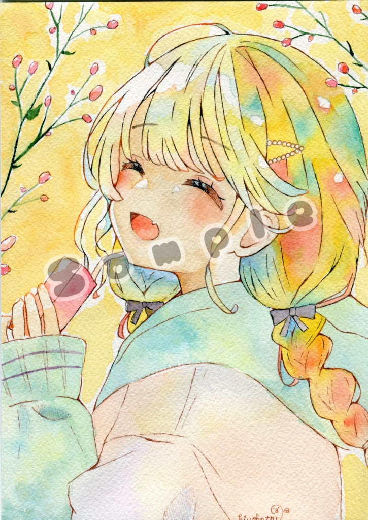 【原画A5サイズ】学園アイドルマスター 藤田ことね