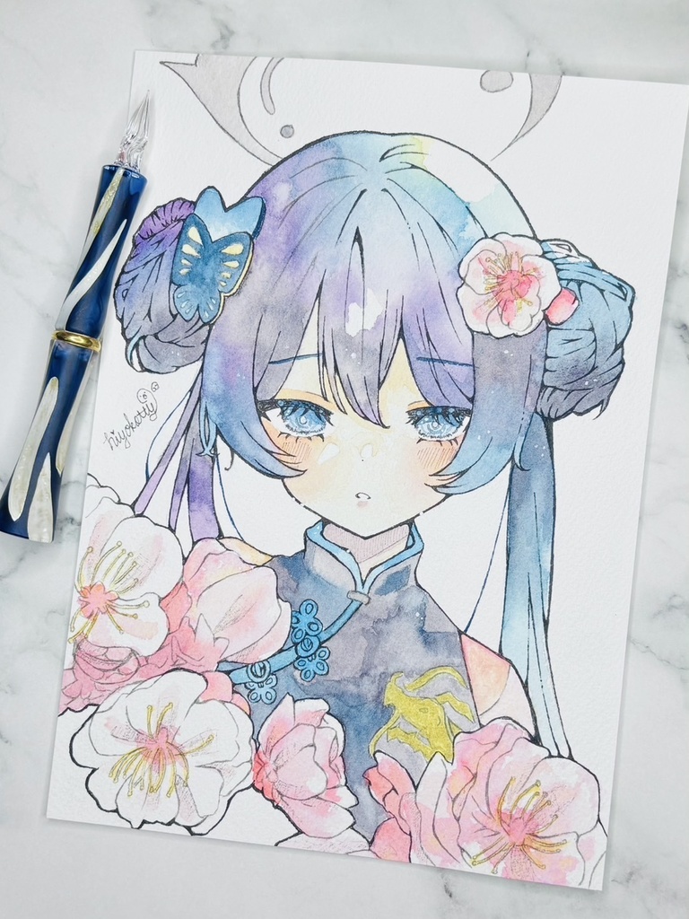 【原画A5サイズ】ブルーアーカイブ 竜華キサキ